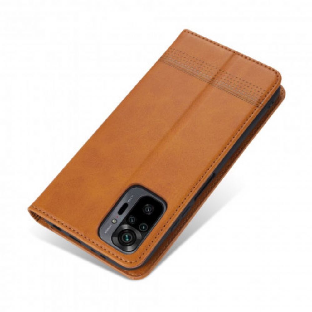 Schutzhülle Für Xiaomi Redmi Note 10 Pro Flip Case Azns-lederstil