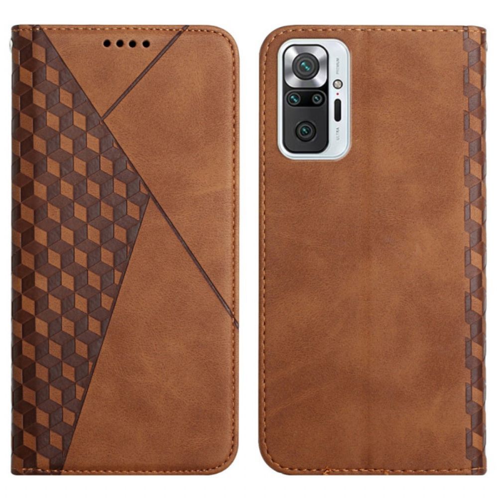 Schutzhülle Für Xiaomi Redmi Note 10 Pro Flip Case Geo-leder-effekt