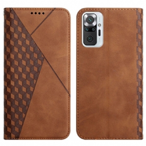 Schutzhülle Für Xiaomi Redmi Note 10 Pro Flip Case Geo-leder-effekt