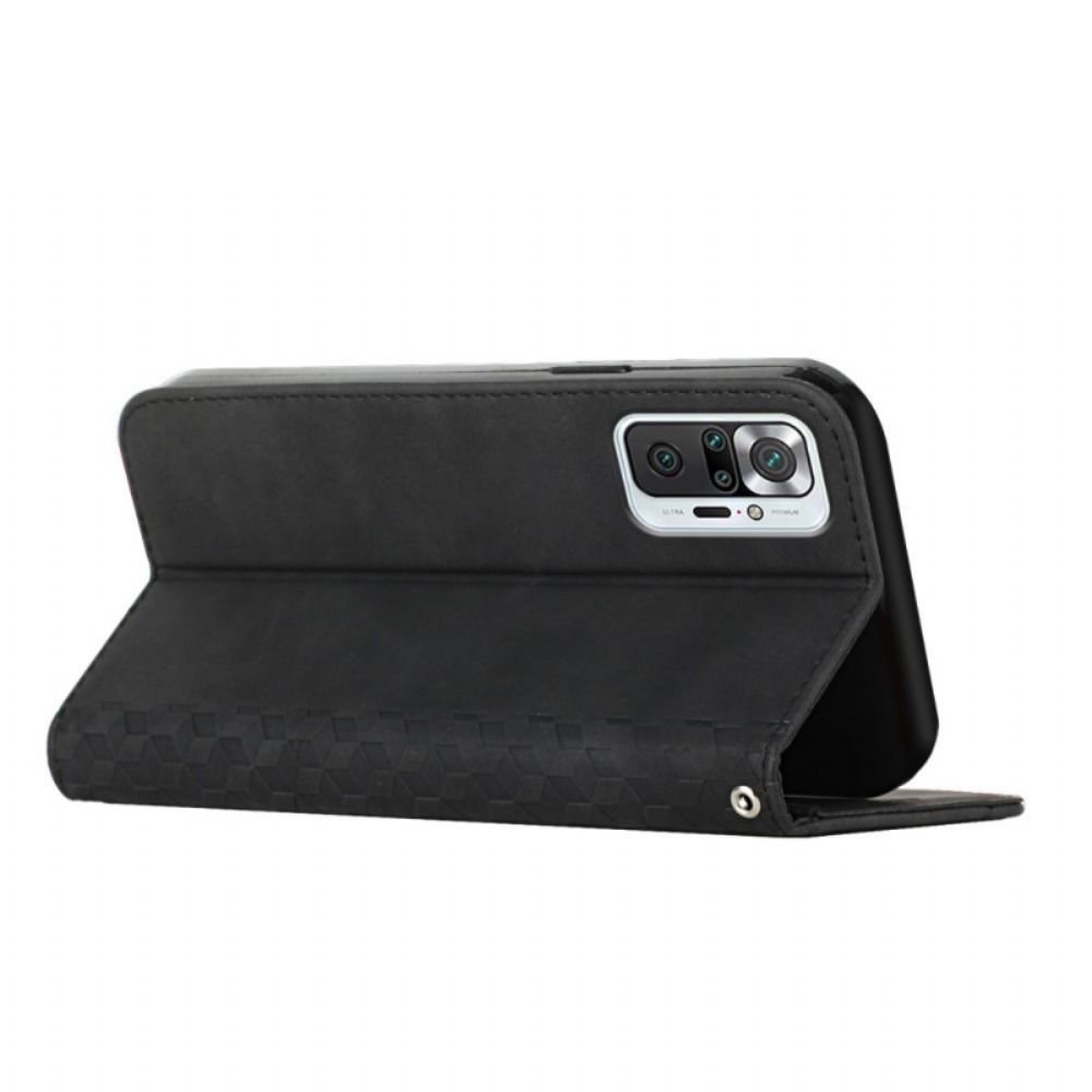 Schutzhülle Für Xiaomi Redmi Note 10 Pro Flip Case Geo-leder-effekt