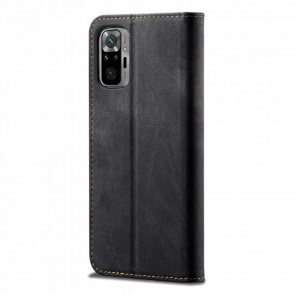 Schutzhülle Für Xiaomi Redmi Note 10 Pro Flip Case Jeansstoff