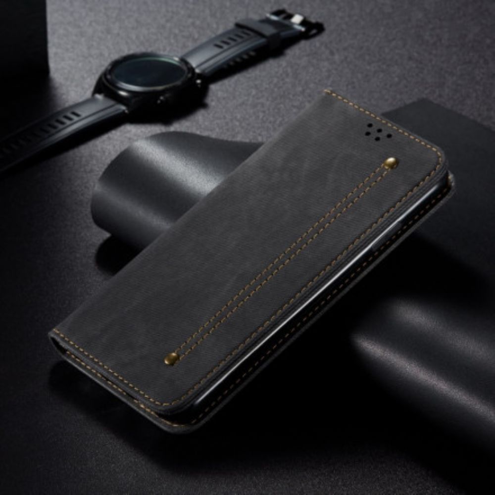 Schutzhülle Für Xiaomi Redmi Note 10 Pro Flip Case Jeansstoff