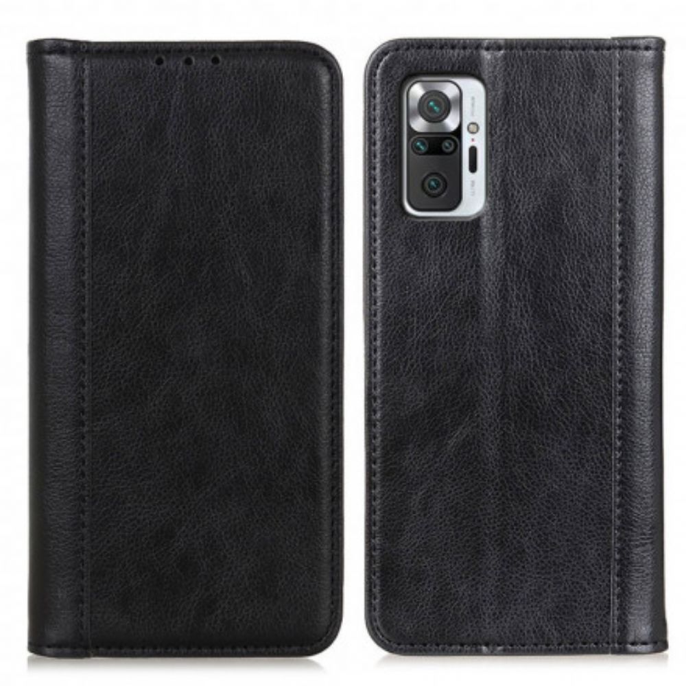 Schutzhülle Für Xiaomi Redmi Note 10 Pro Flip Case Litschi-spaltleder