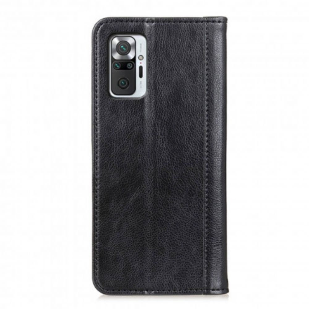 Schutzhülle Für Xiaomi Redmi Note 10 Pro Flip Case Litschi-spaltleder