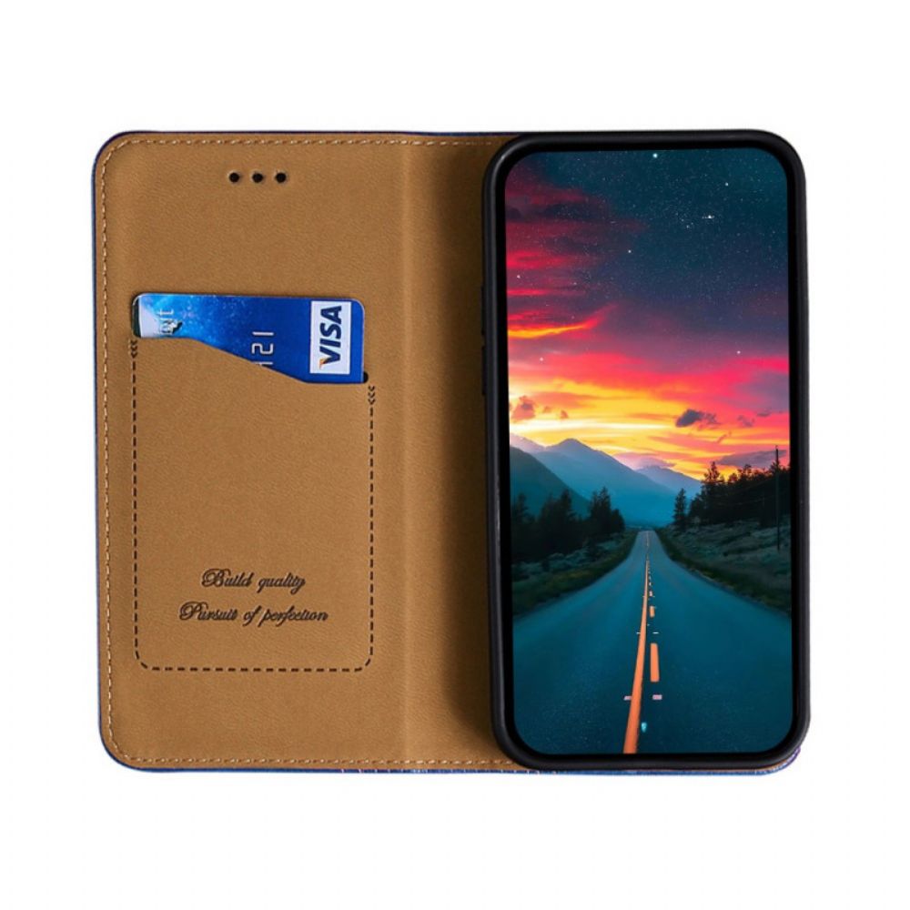 Schutzhülle Für Xiaomi Redmi Note 10 Pro Flip Case Nähte In Geteiltem Litschi-leder