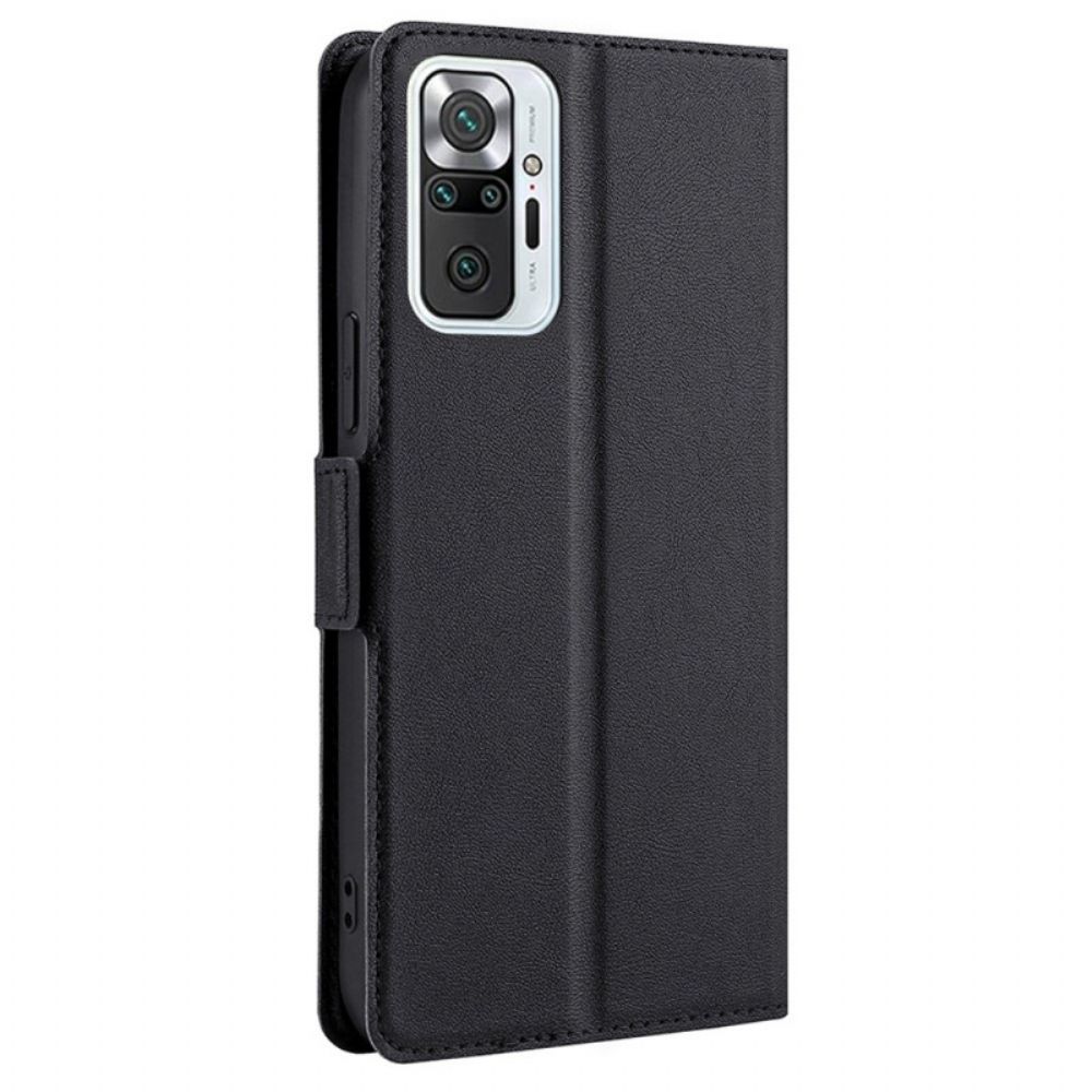 Schutzhülle Für Xiaomi Redmi Note 10 Pro Flip Case Ultrafeiner Lederstil