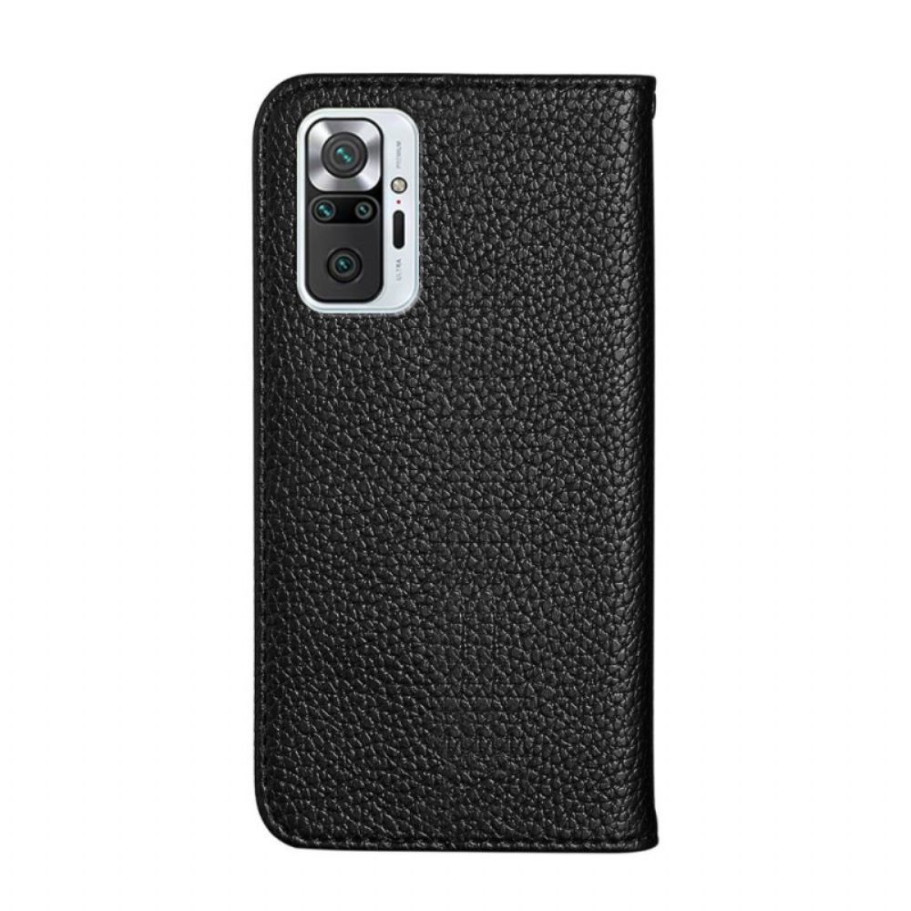 Schutzhülle Für Xiaomi Redmi Note 10 Pro Flip Case Ultraschickes Litschi-kunstleder