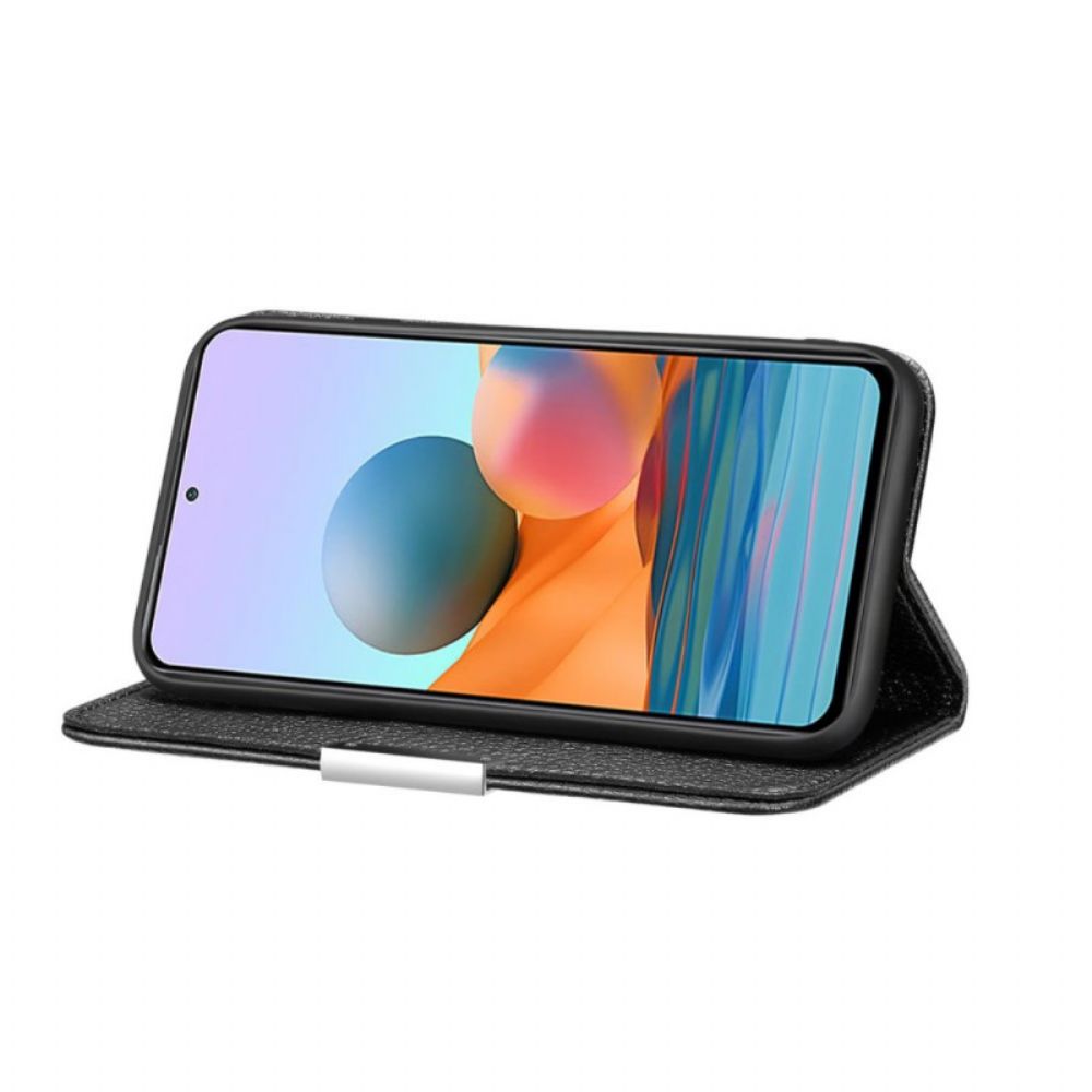 Schutzhülle Für Xiaomi Redmi Note 10 Pro Flip Case Ultraschickes Litschi-kunstleder