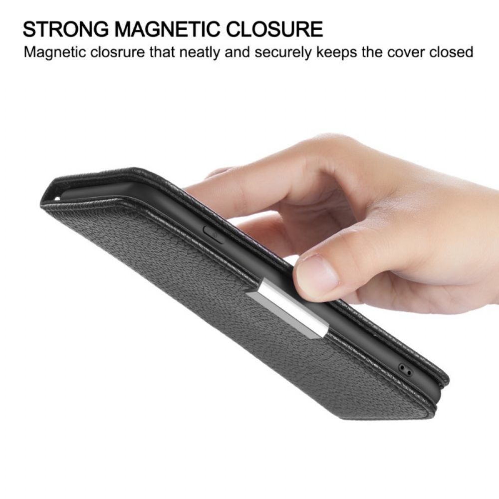 Schutzhülle Für Xiaomi Redmi Note 10 Pro Flip Case Ultraschickes Litschi-kunstleder