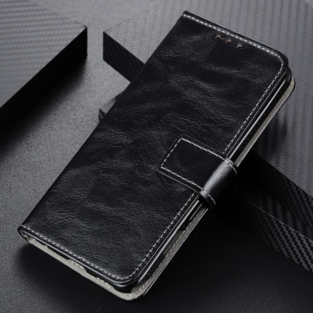 Flip Case Für Xiaomi Mi 11 Pro Glänzende Und Sichtbare Nähte