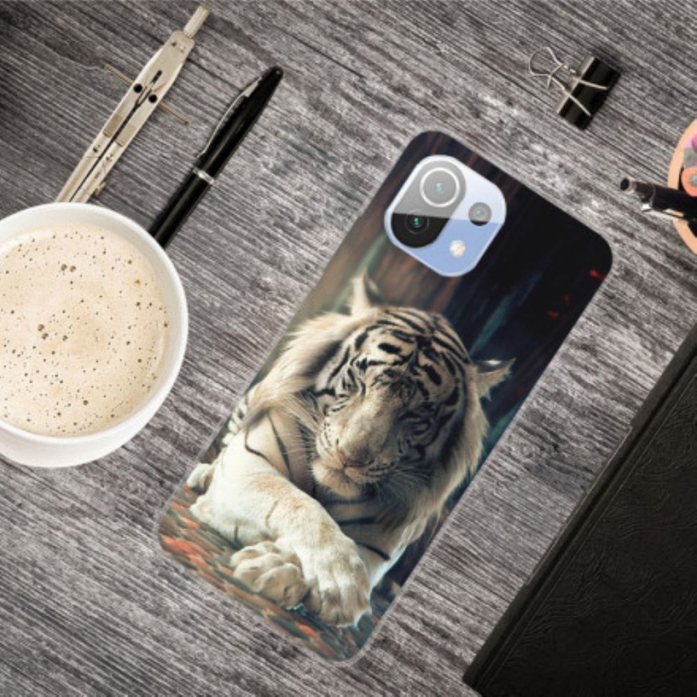 Hülle Für Xiaomi Mi 11 Pro Flexibler Tiger