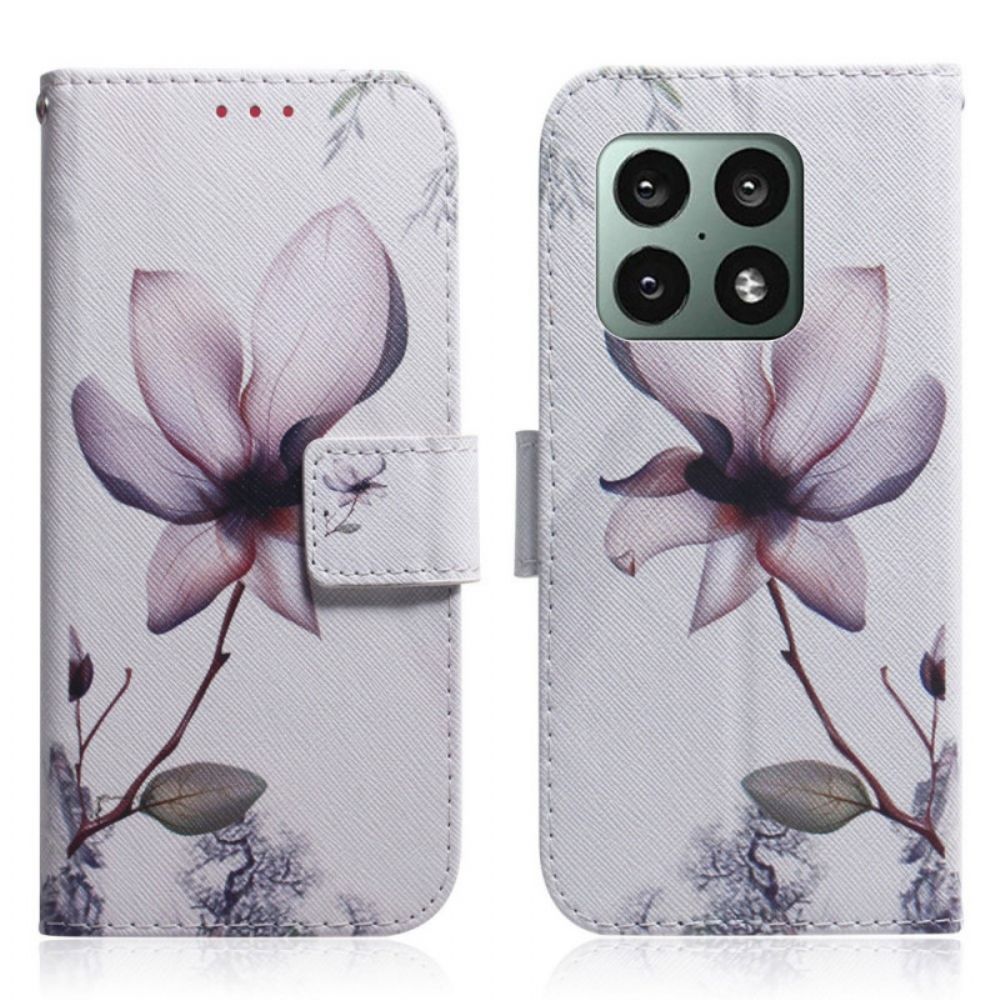 Flip Case Für OnePlus 10 Pro 5G Alte Rosenblüte