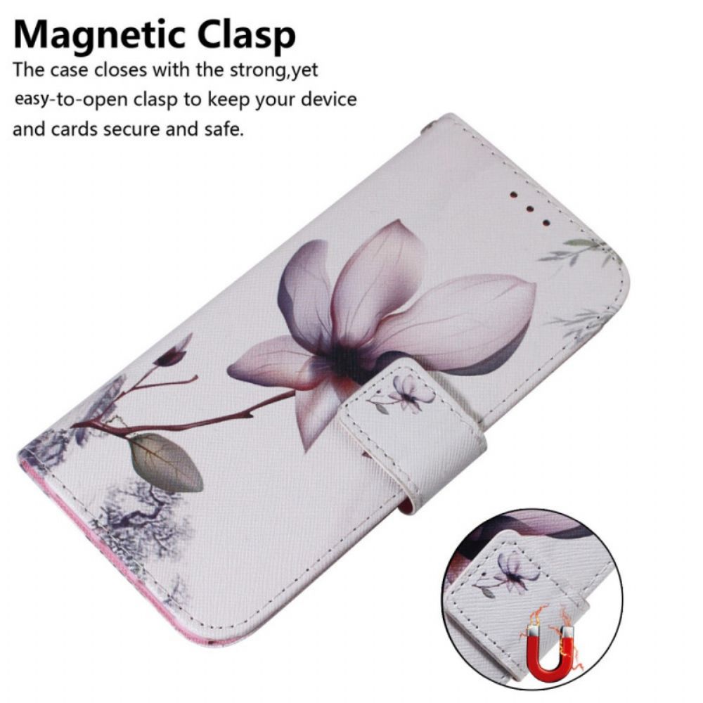 Flip Case Für OnePlus 10 Pro 5G Alte Rosenblüte