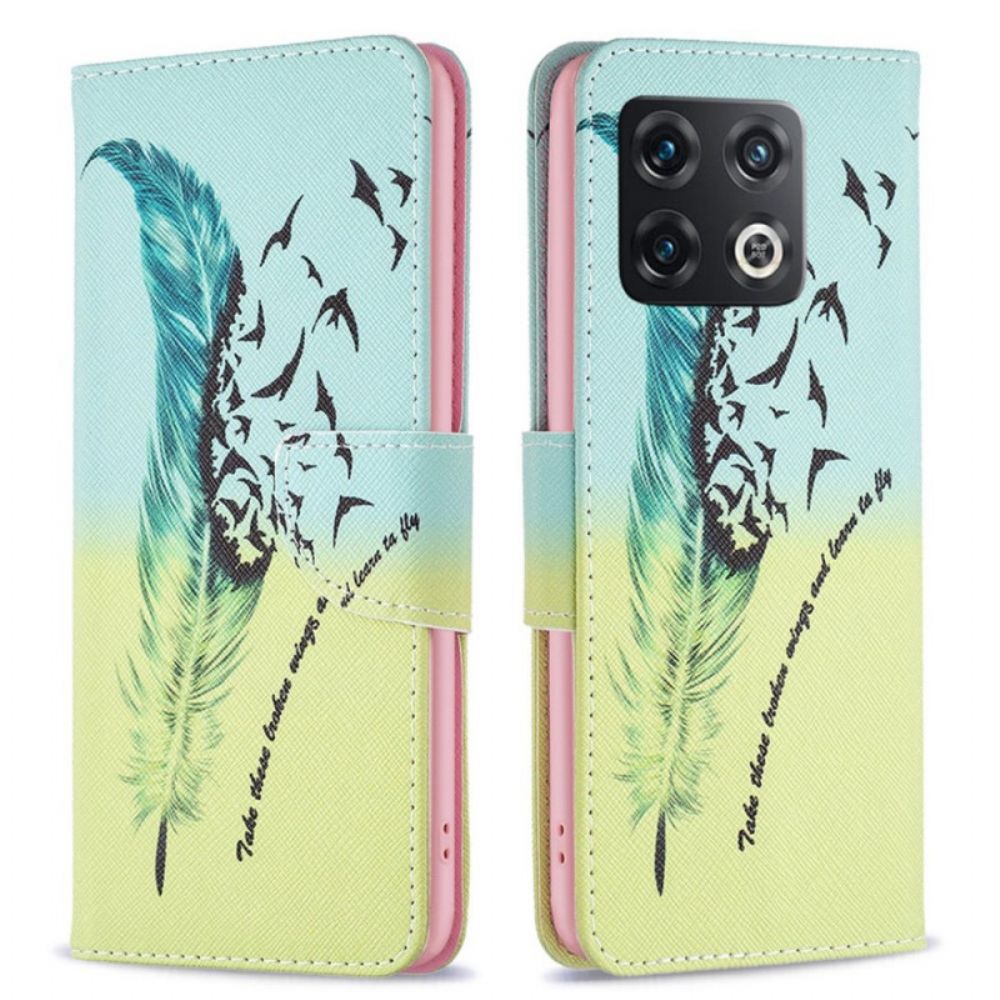 Flip Case Für OnePlus 10 Pro 5G Feder