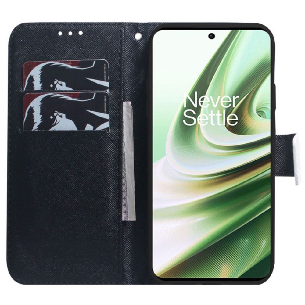 Flip Case Für OnePlus 10 Pro 5G Mit Kordel Band-mandala