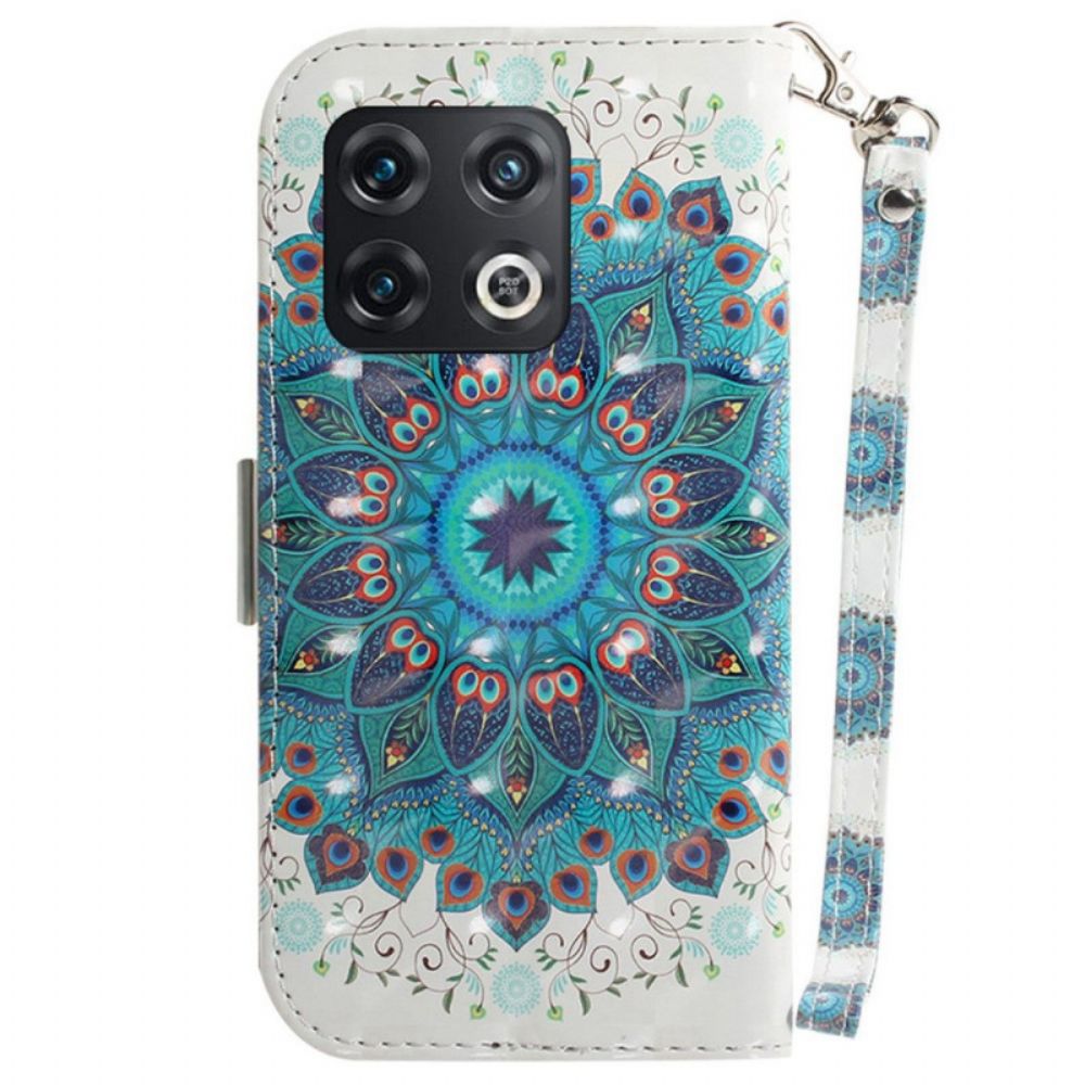 Flip Case Für OnePlus 10 Pro 5G Mit Kordel Band-mandala