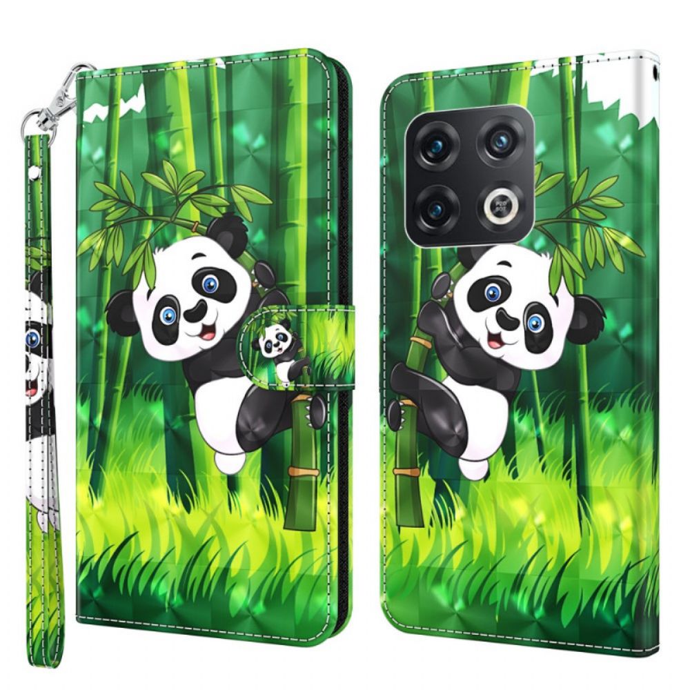 Flip Case Für OnePlus 10 Pro 5G Mit Kordel Tanga-panda