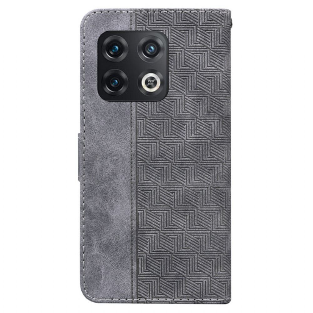 Flip Case Für OnePlus 10 Pro 5G Muster Mit Riemen