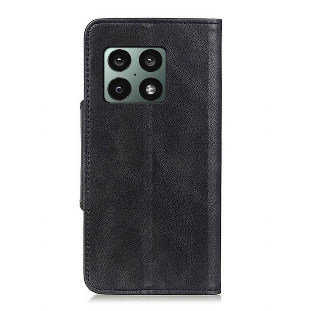 Flip Case Für OnePlus 10 Pro 5G Vintage Kunstleder Und Knopf