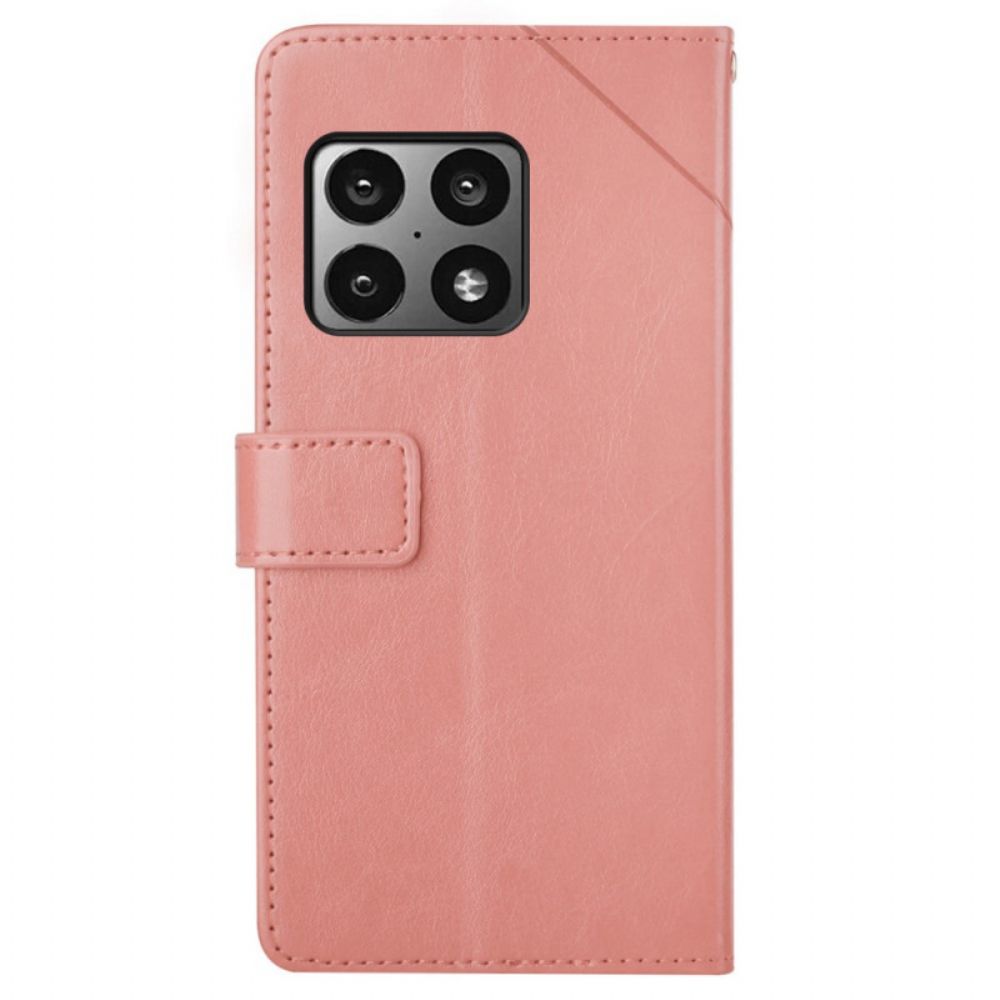 Flip Case Für OnePlus 10 Pro 5G Y Design Geo Lederoptik