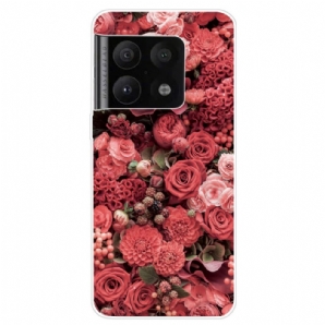 Handyhülle Für OnePlus 10 Pro 5G Rosa Blumen