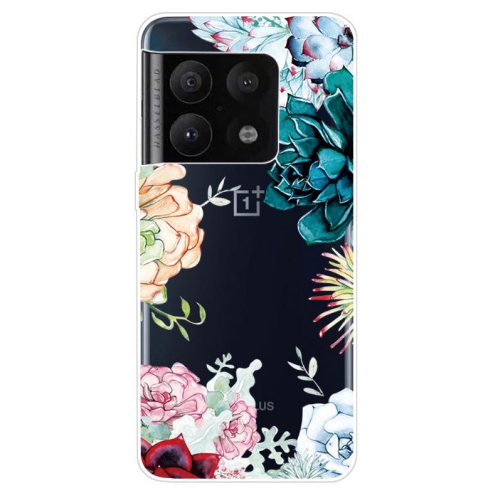 Hülle Für OnePlus 10 Pro 5G Nahtlose Aquarellblumen