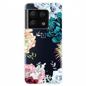 Hülle Für OnePlus 10 Pro 5G Nahtlose Aquarellblumen