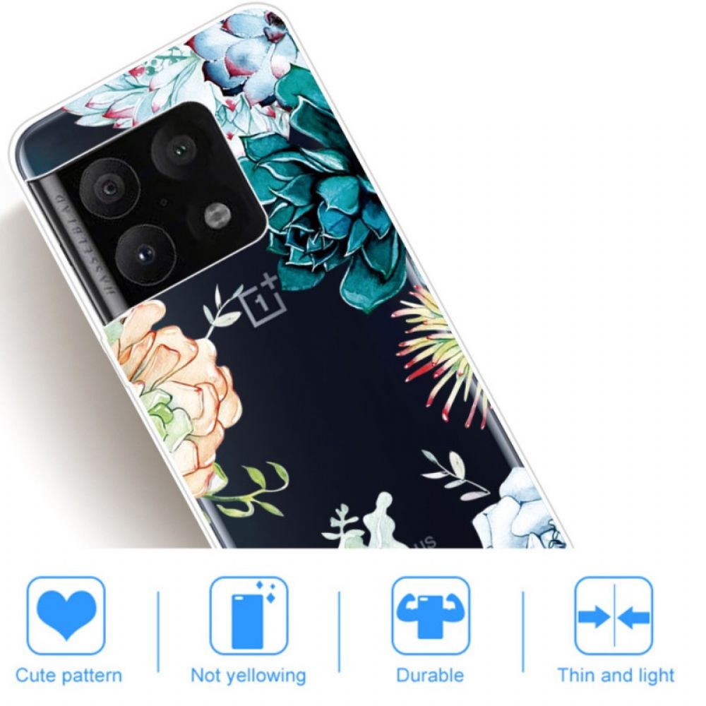 Hülle Für OnePlus 10 Pro 5G Nahtlose Aquarellblumen