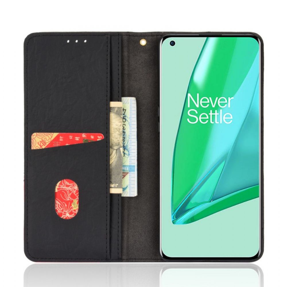 Schutzhülle Für OnePlus 10 Pro 5G Flip Case Abgeschrägtes Zweifarbiges Kunstleder