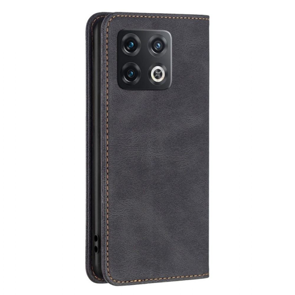 Schutzhülle Für OnePlus 10 Pro 5G Flip Case Binfen Color Rfid Nähen