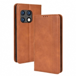 Schutzhülle Für OnePlus 10 Pro 5G Flip Case Gestylter Vintage-leder-effekt