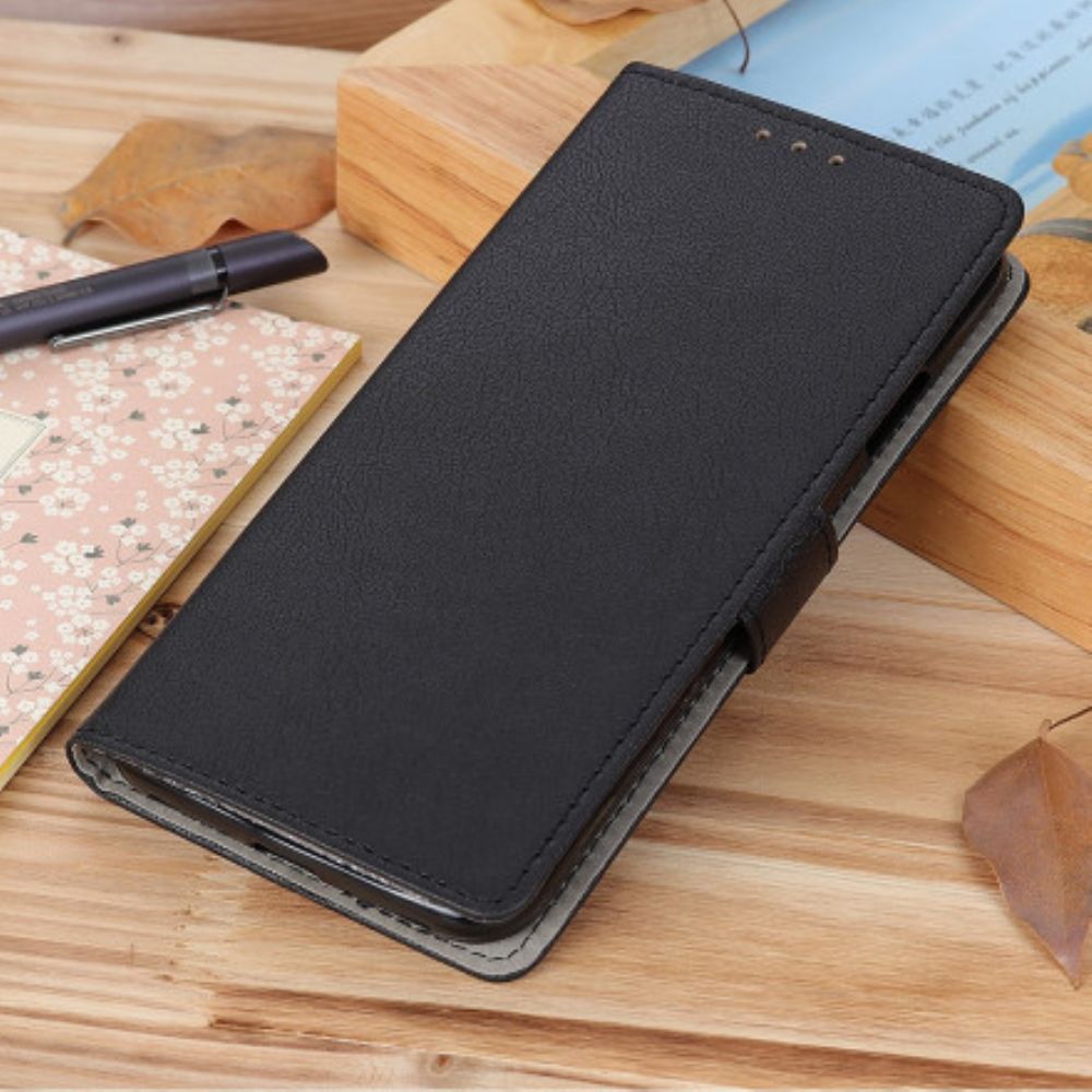 Flip Case Für Xiaomi Mi 11i 5G / Poco F3 Einfacher Ledereffekt