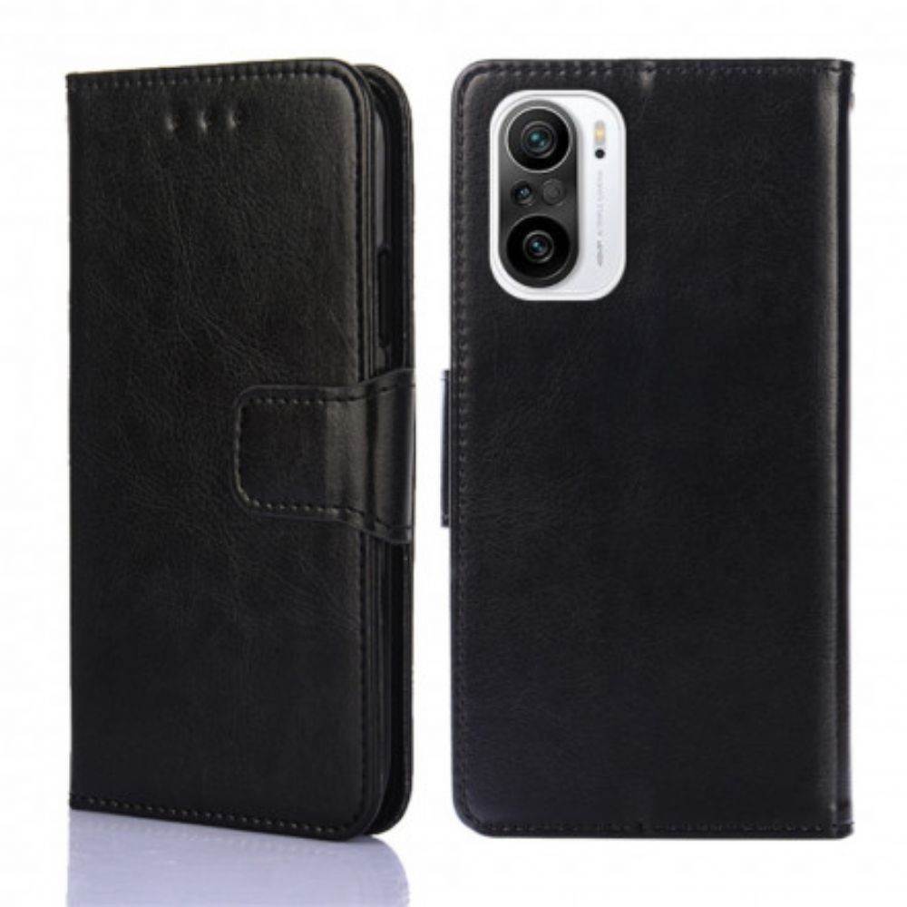 Flip Case Für Xiaomi Mi 11i 5G / Poco F3 Farbiger Ledereffekt