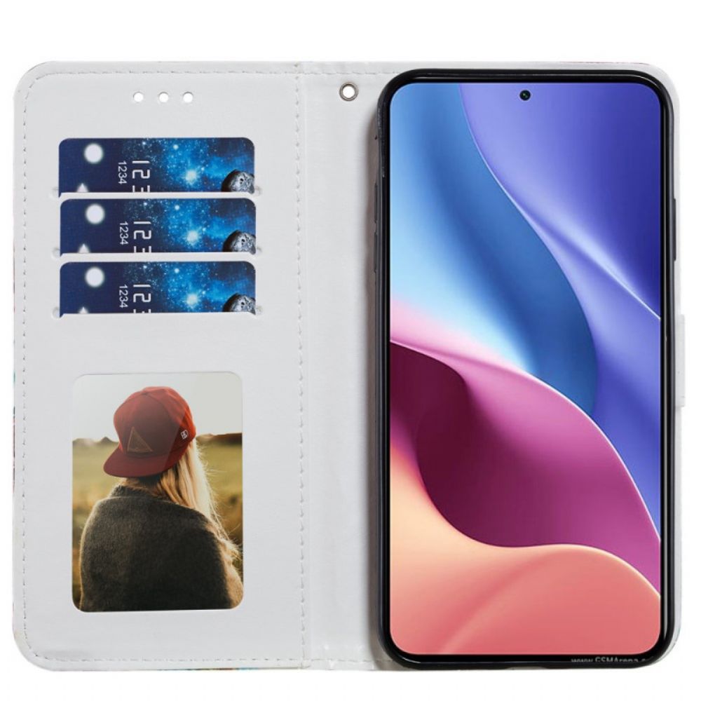 Flip Case Für Xiaomi Mi 11i 5G / Poco F3 Fliegende Schmetterlinge