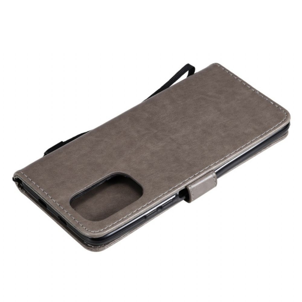 Flip Case Für Xiaomi Mi 11i 5G / Poco F3 Mit Kordel Tanga Katze Und Biene