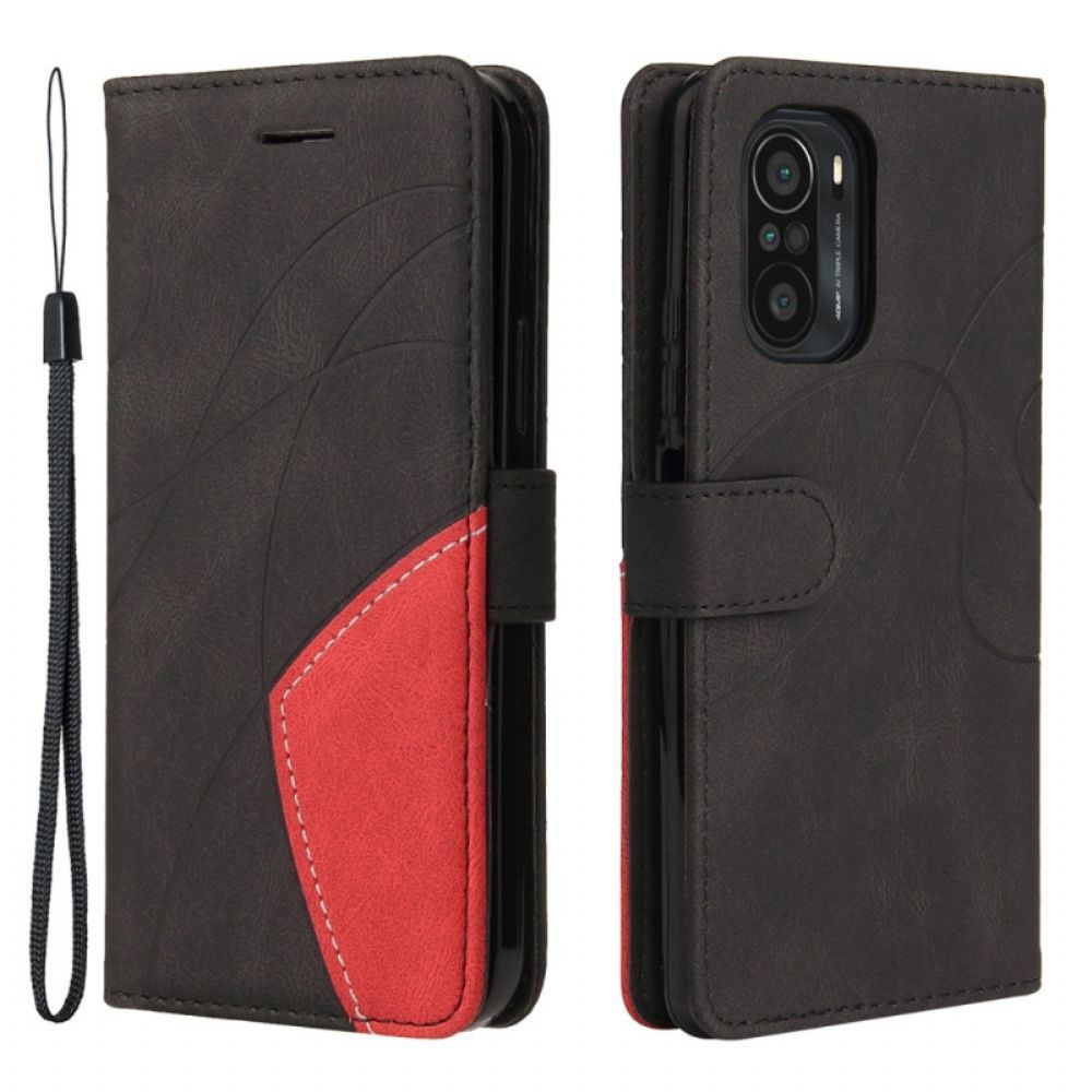 Flip Case Für Xiaomi Mi 11i 5G / Poco F3 Zweifarbig