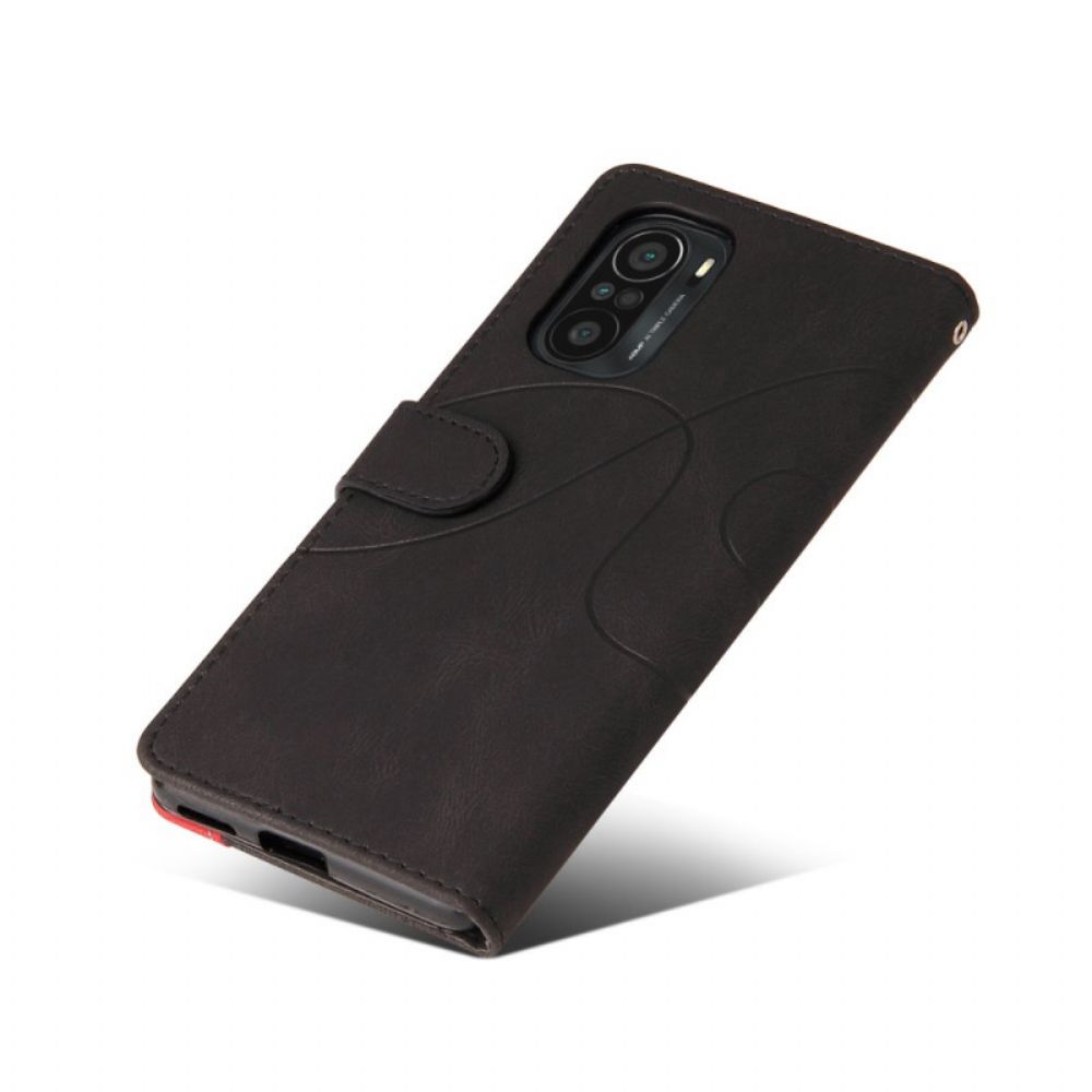 Flip Case Für Xiaomi Mi 11i 5G / Poco F3 Zweifarbig