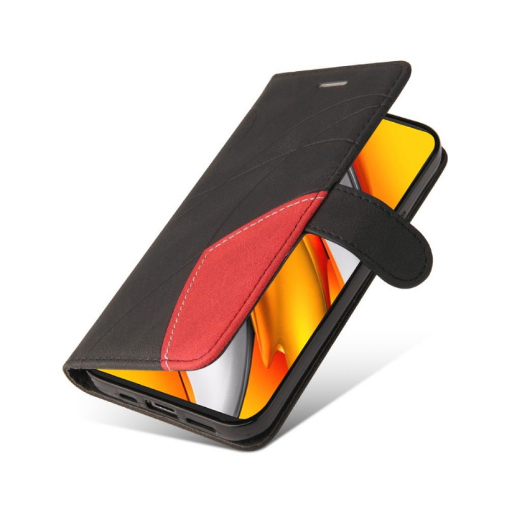 Flip Case Für Xiaomi Mi 11i 5G / Poco F3 Zweifarbig