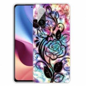 Hülle Für Xiaomi Mi 11i 5G / Poco F3 Grafische Blume