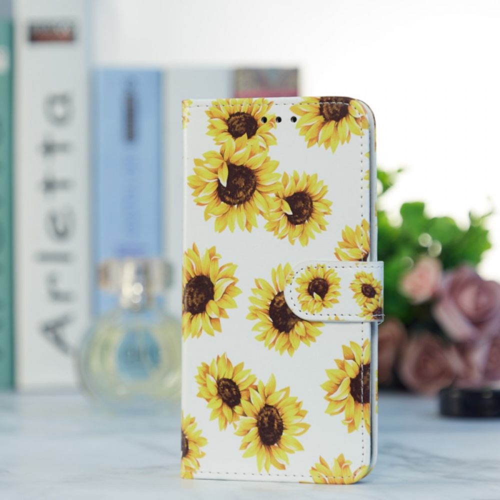 Lederhüllen Für Xiaomi Mi 11i 5G / Poco F3 Sonnenblumen