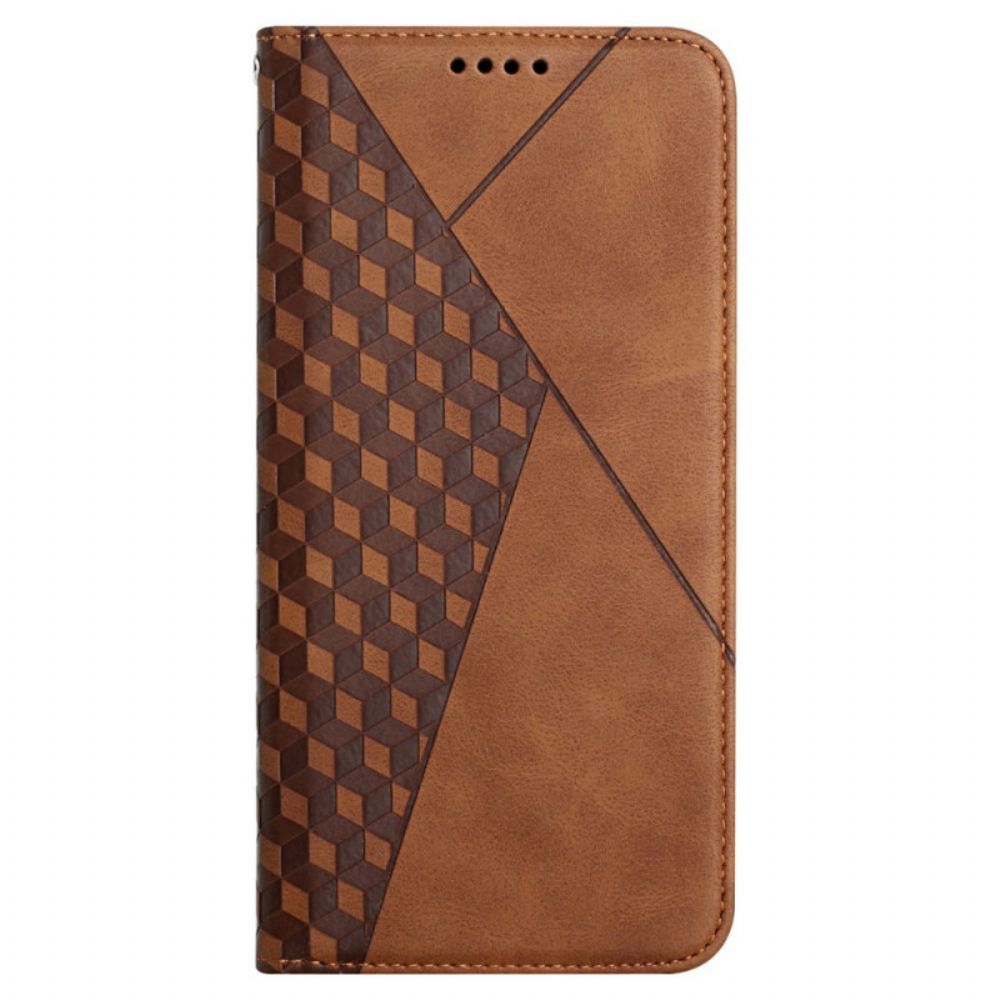 Schutzhülle Für Xiaomi Mi 11i 5G / Poco F3 Flip Case Geo-leder-effekt