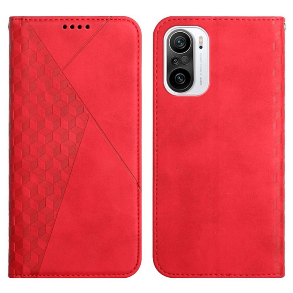 Schutzhülle Für Xiaomi Mi 11i 5G / Poco F3 Flip Case Geo-leder-effekt