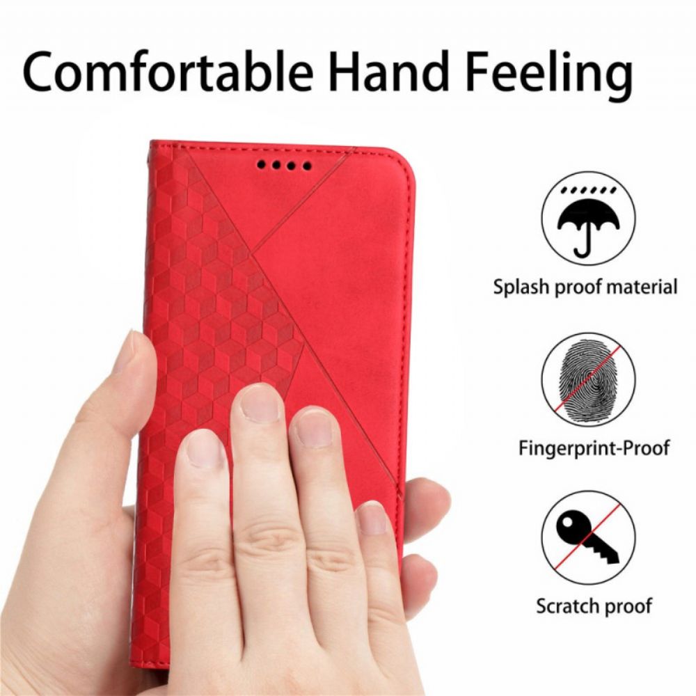 Schutzhülle Für Xiaomi Mi 11i 5G / Poco F3 Flip Case Geo-leder-effekt