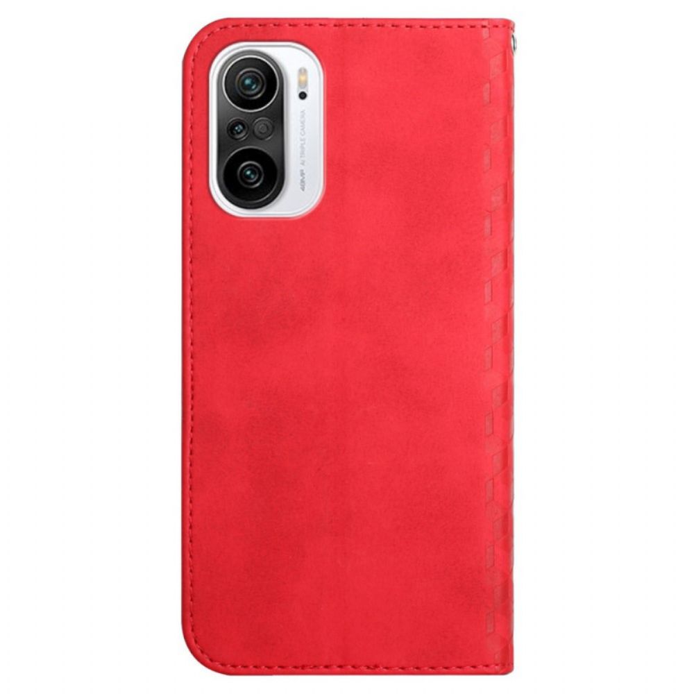 Schutzhülle Für Xiaomi Mi 11i 5G / Poco F3 Flip Case Geo-leder-effekt