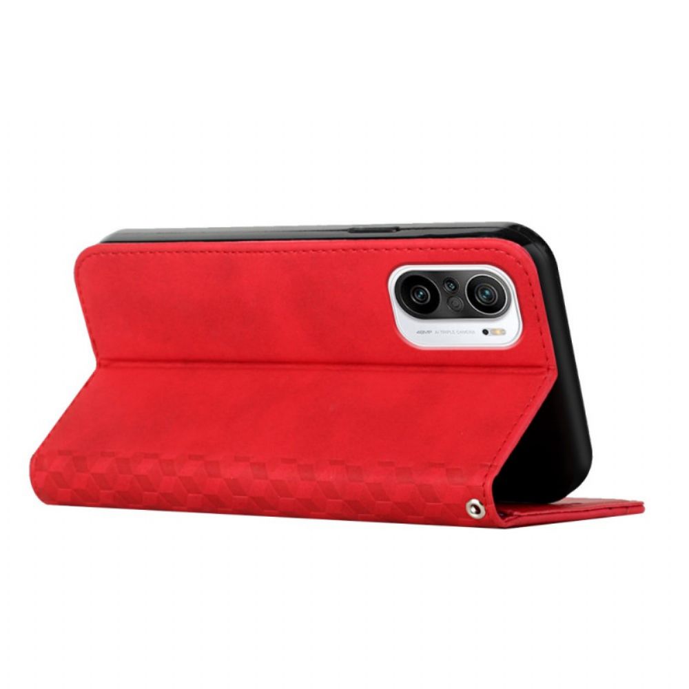 Schutzhülle Für Xiaomi Mi 11i 5G / Poco F3 Flip Case Geo-leder-effekt