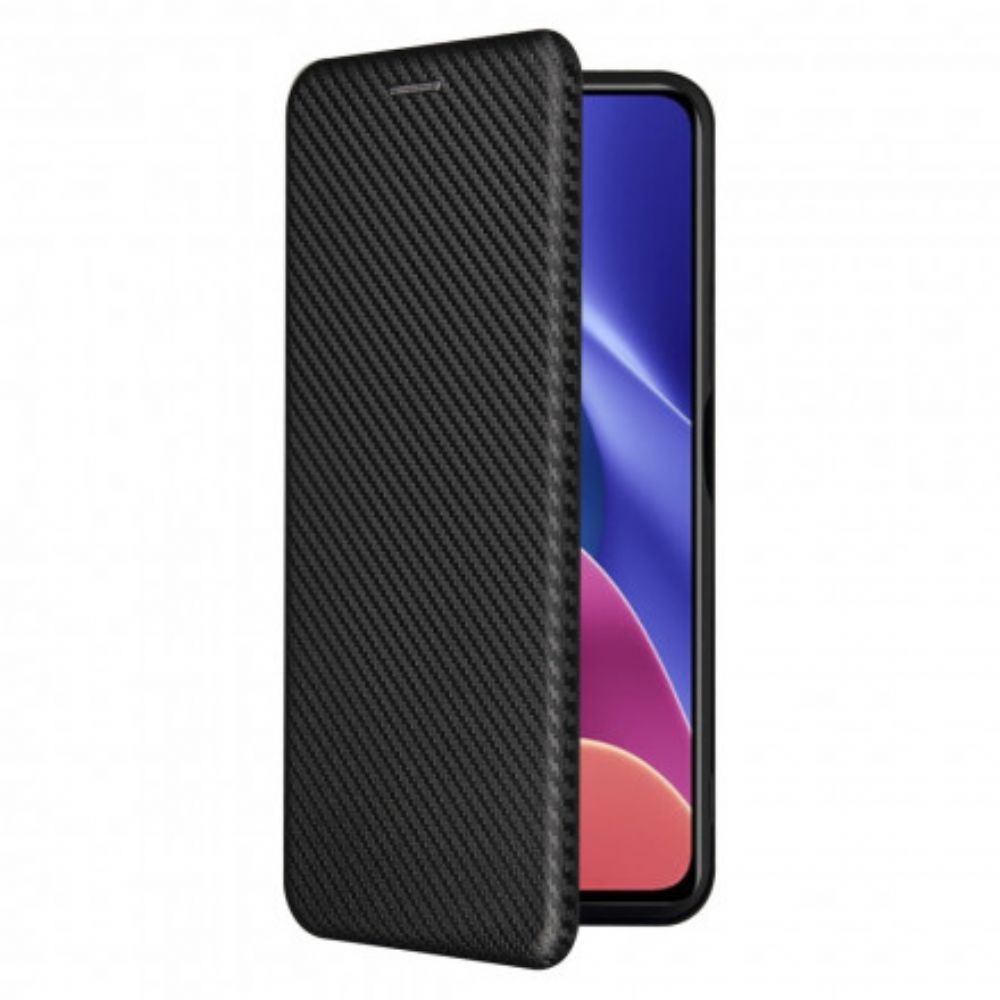 Schutzhülle Für Xiaomi Mi 11i 5G / Poco F3 Flip Case Kohlefaser Mit Stützring