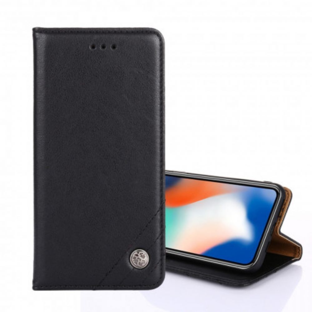 Schutzhülle Für Xiaomi Mi 11i 5G / Poco F3 Flip Case Lederoptik Mit Nieten