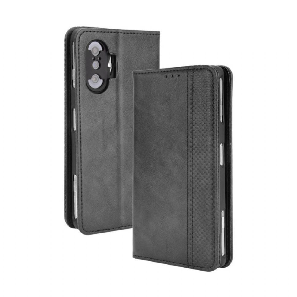 Schutzhülle Für Xiaomi Mi 11i 5G / Poco F3 Flip Case Stilisierter Vintage-ledereffekt