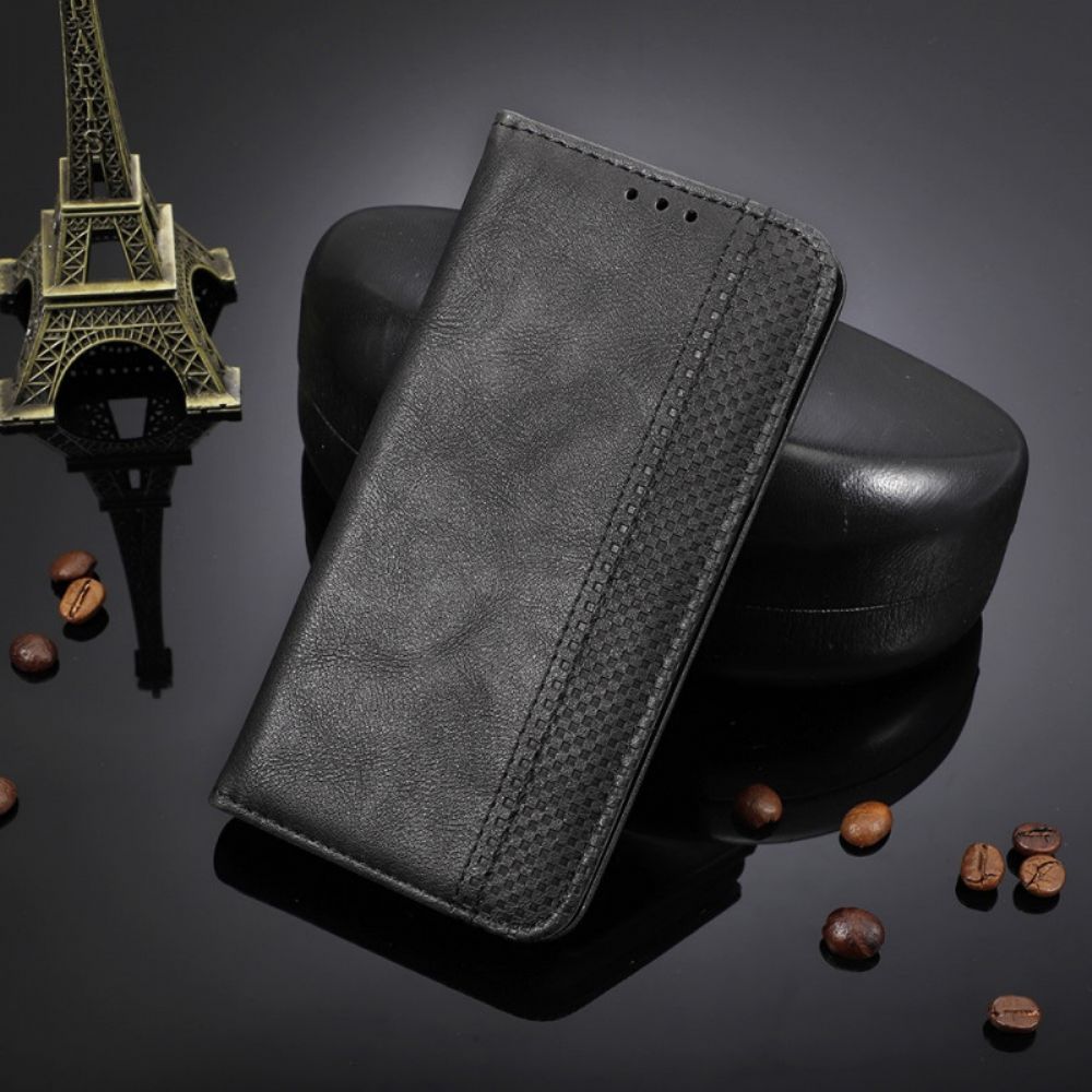 Schutzhülle Für Xiaomi Mi 11i 5G / Poco F3 Flip Case Stilisierter Vintage-ledereffekt