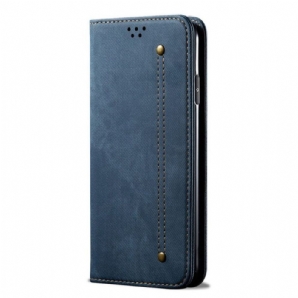 Schutzhülle Für Poco X5 5G Flip Case Denim-stoff